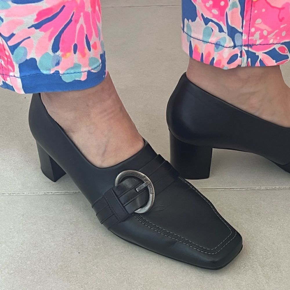 PAUL GREEN vintage leather black shoes 7.5
